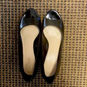 Cole Haan peep toe wedges